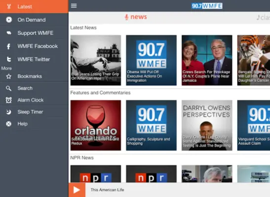 WMFE android App screenshot 1